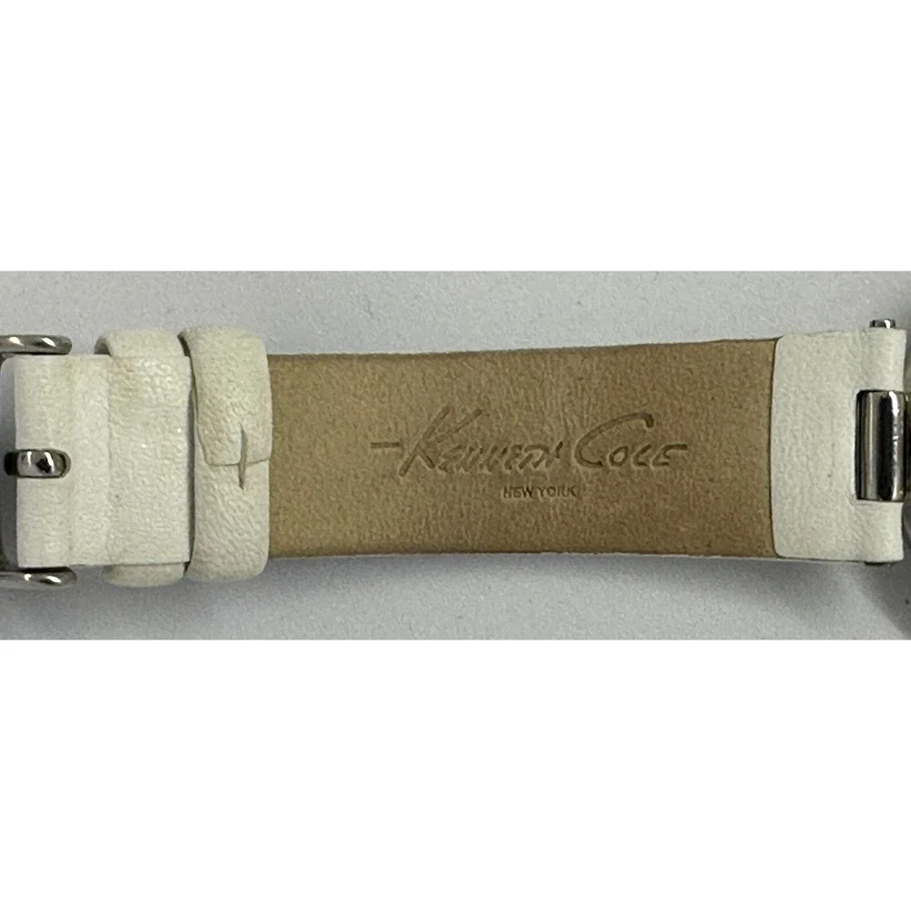 Kenneth Cole NY Womens Watch Transparent Dial KC 2609‎ Leather Signature Band Z